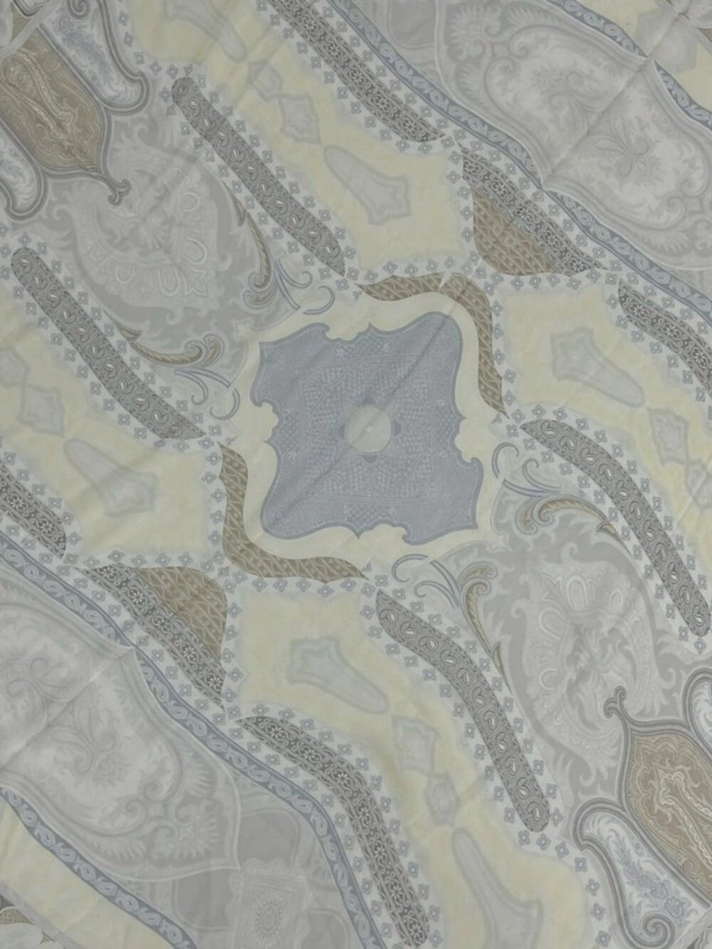 ETRO Light Yellow Navy Multi Scarf